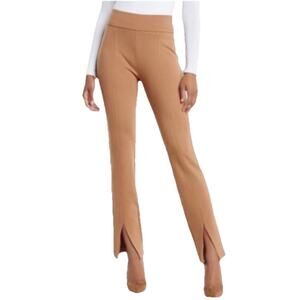 EXPRESS Columnist High Waisted Slit Front Vent Pant Women’s LARGE Butterscotch